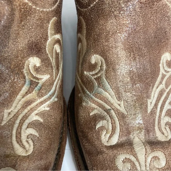 CORRAL Leather Embroider Cowgirl Western Boots sz 8.5 Coastal cowgirl - Picture 10 of 15